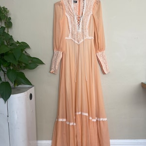 60s/70s Gunne Sax Black Label Prairie Dress