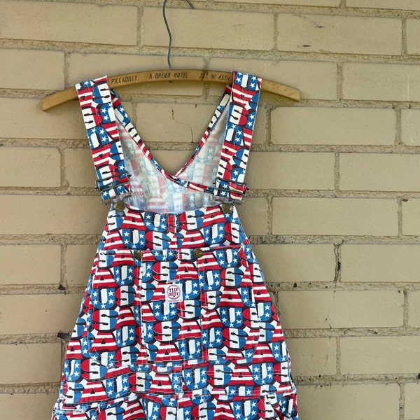 50s Tuf Nut Sanforized Novelty USA Print Vintage Overalls