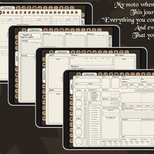 Dune --- DnD Journal - Digital Notebook - Session Tracker - Campaign Journal - 5e - Single Character - World map