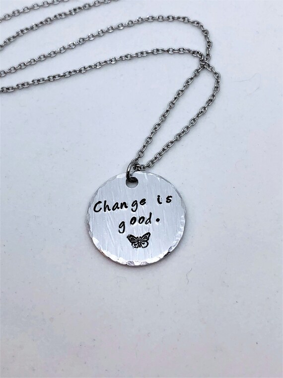 Butterfly Stamped Necklace