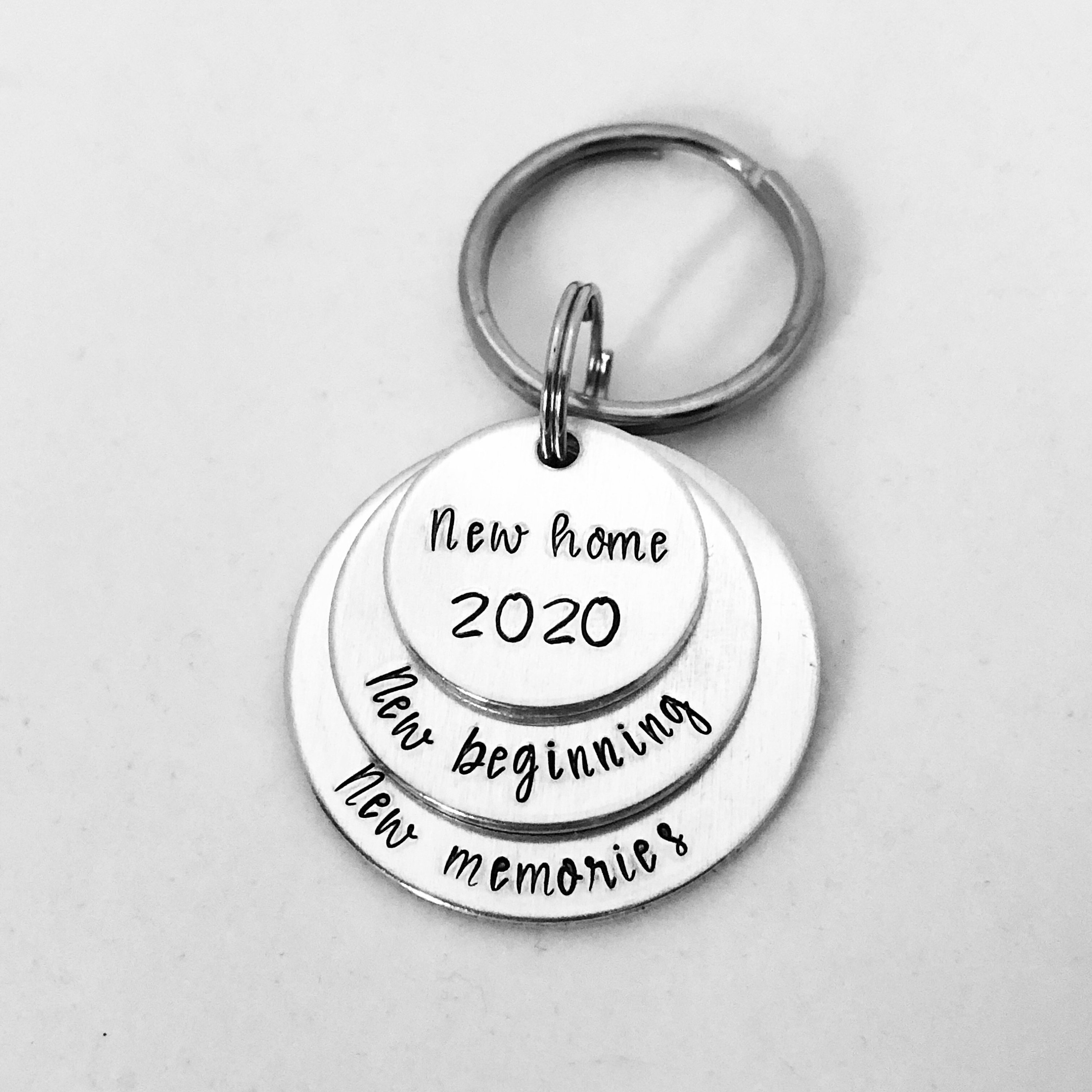 New Home Key Chain, Custom Key Ring With Year, Housewarming Gift ...