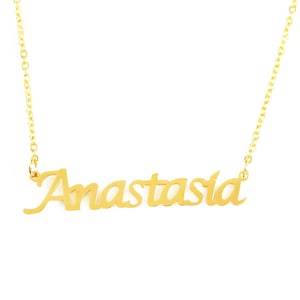 Anastasia- 18ct Personalised Name Necklace - Rose Gold/Gold/Silver - Free Gift Box & Bag - Christmas Gifts For Her