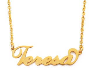 Collar de nombre Tammy-Personalizado-Chapado en Oro 18ct-Navidad Navidad Regalos