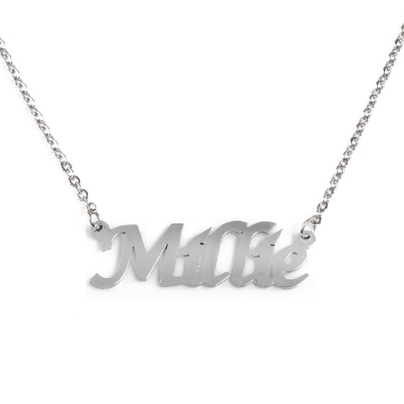 Millie Name Necklace Silver ToneChain Anniversary Engagement Gifts For Her Millie Name Necklace Silver ToneChain Anniversary Engagement Gifts For Her