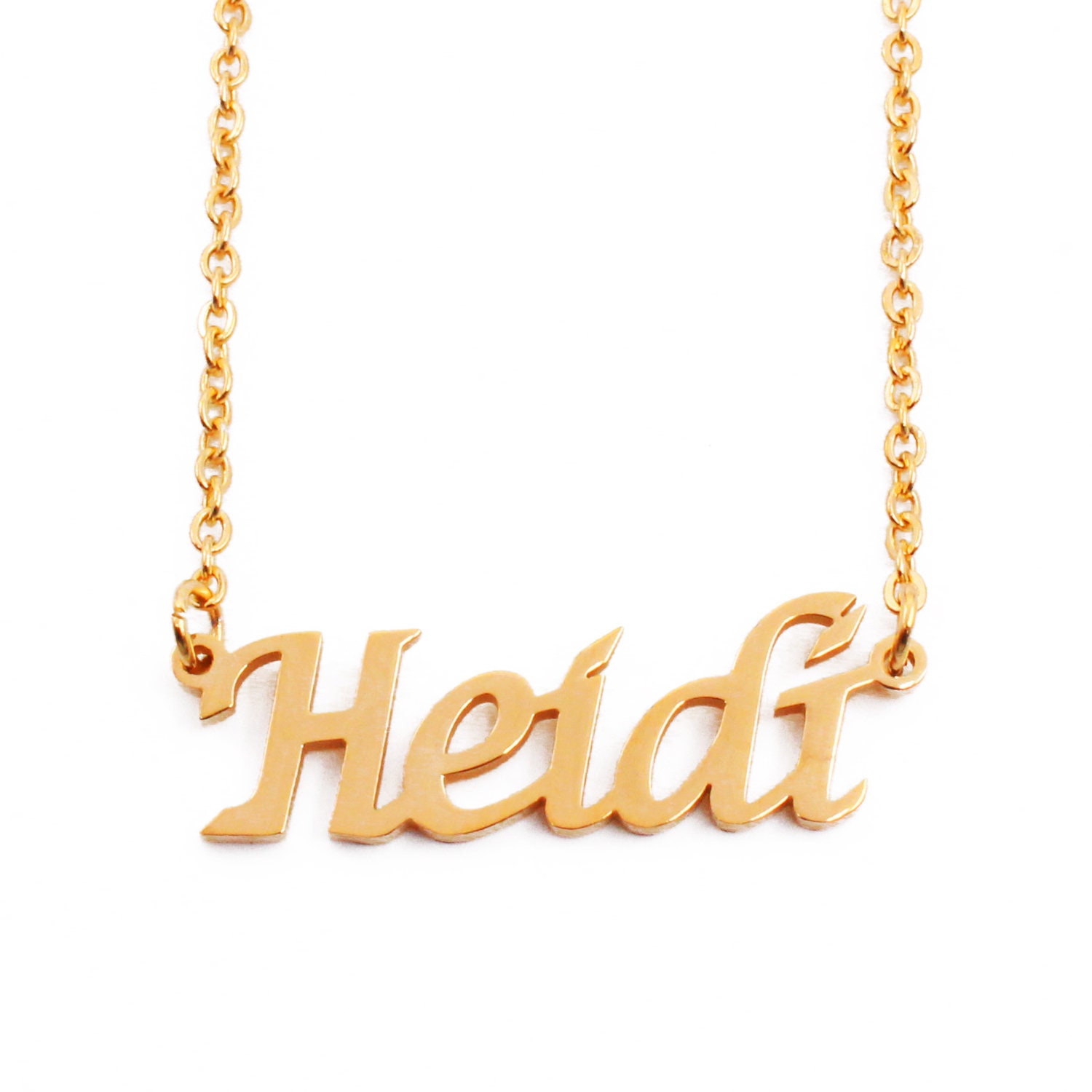 Heidi Gold Name Necklace Personalized 