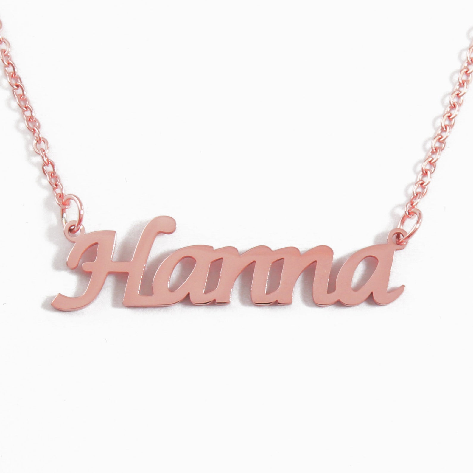 HANNA Personalized Name Necklace 18k Rose Gold/gold Plated/silver Tone ...