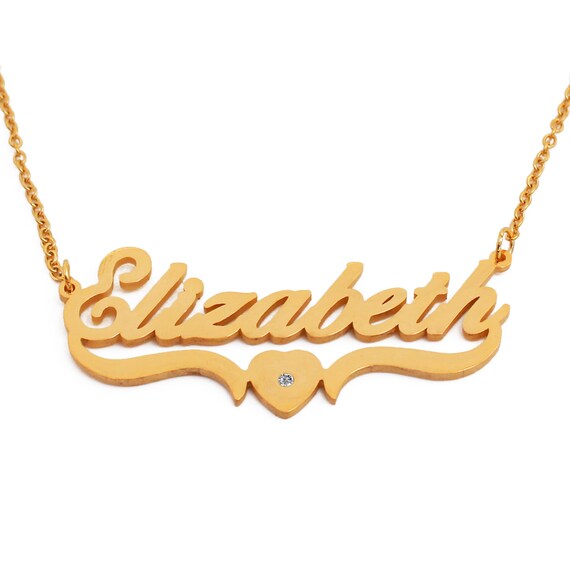 Elizabeth name hotsell necklace