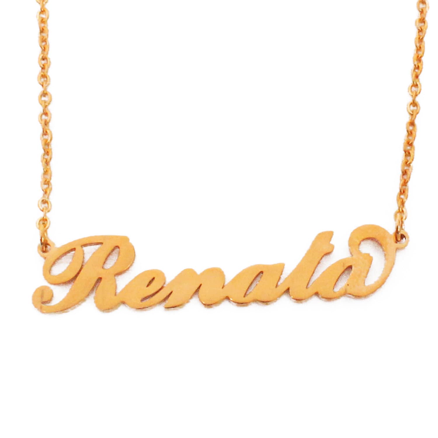 Zacria Italic Name Necklace Angelica Silver Tone Zacria Italic Name Necklace Angelica Silver Tone