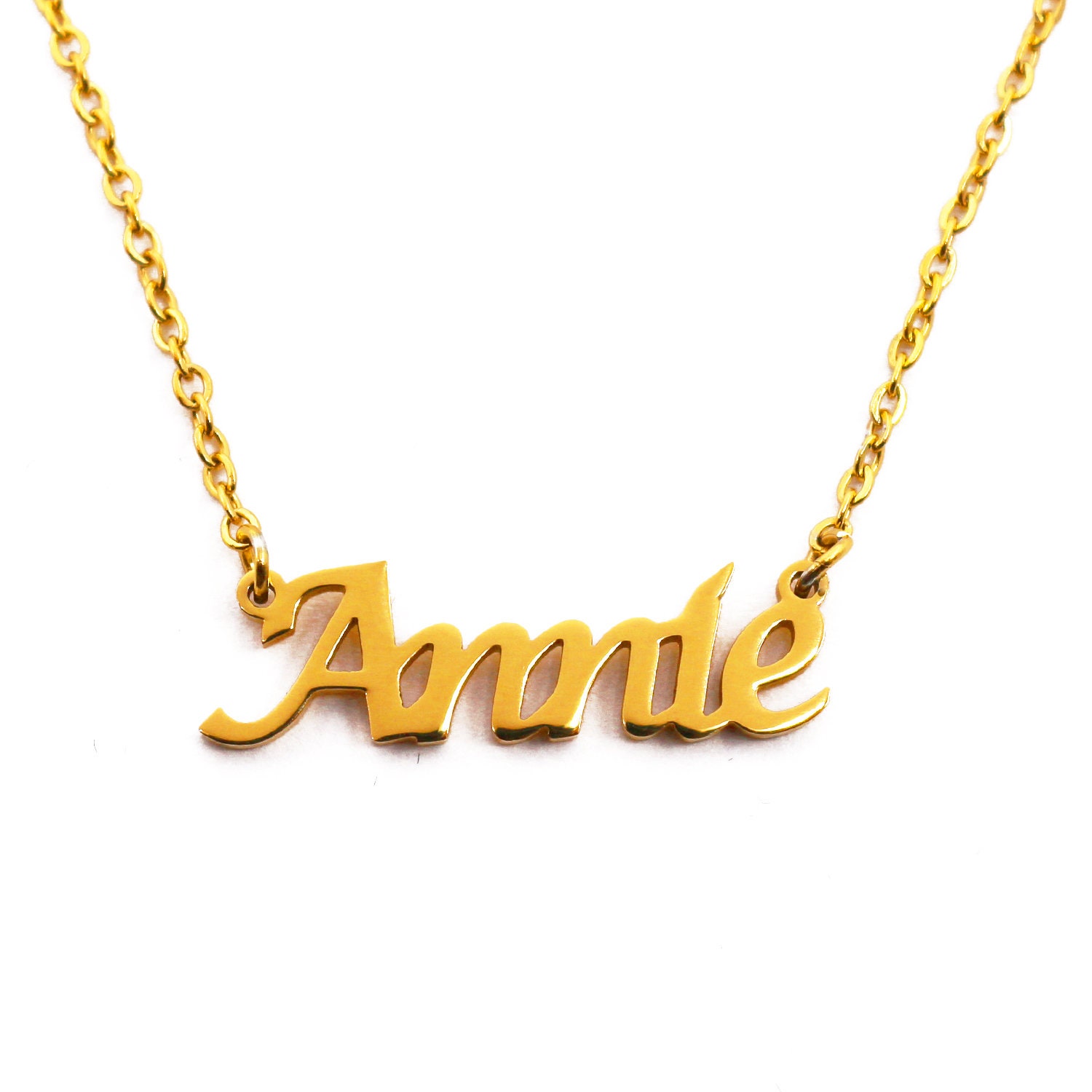 Annie Personalised Name Necklace Rose 