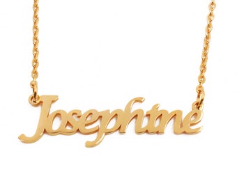 18ct Rose gold/ Gold plated/ Silver tone personalised name necklace AIMEE 