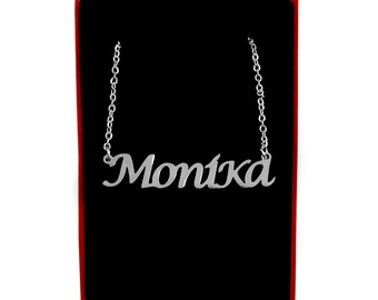 Monika Name Necklace - Etsy
