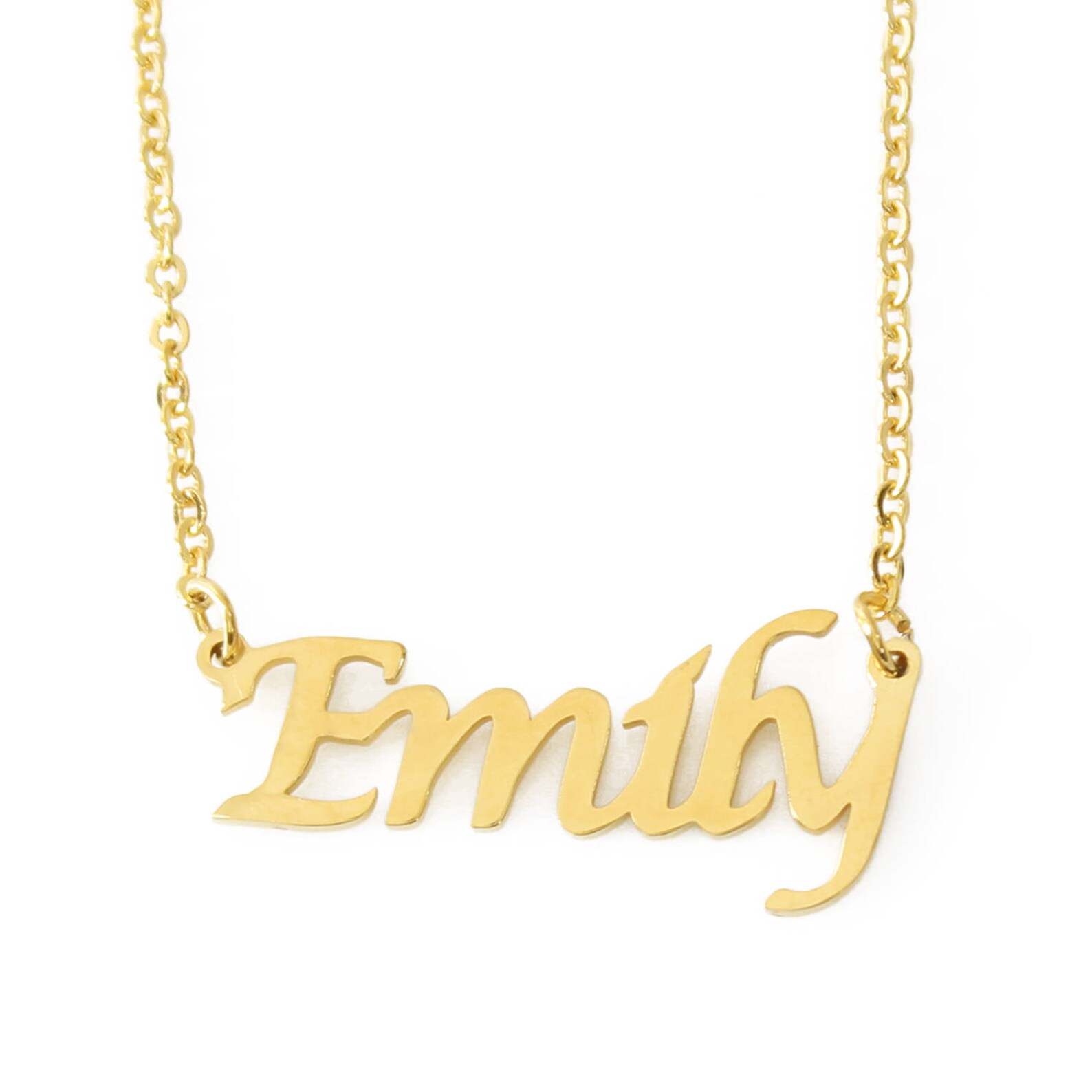 EMILY Gold Name Necklace Personalized Jewellery Free Gift - Etsy