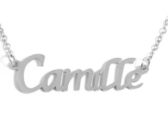 CAMILLE - Personalized Name Necklace - 18k Rose Gold/Gold plated/Silver tone - Free Gift Box & Bag - Christmas Gifts For Her