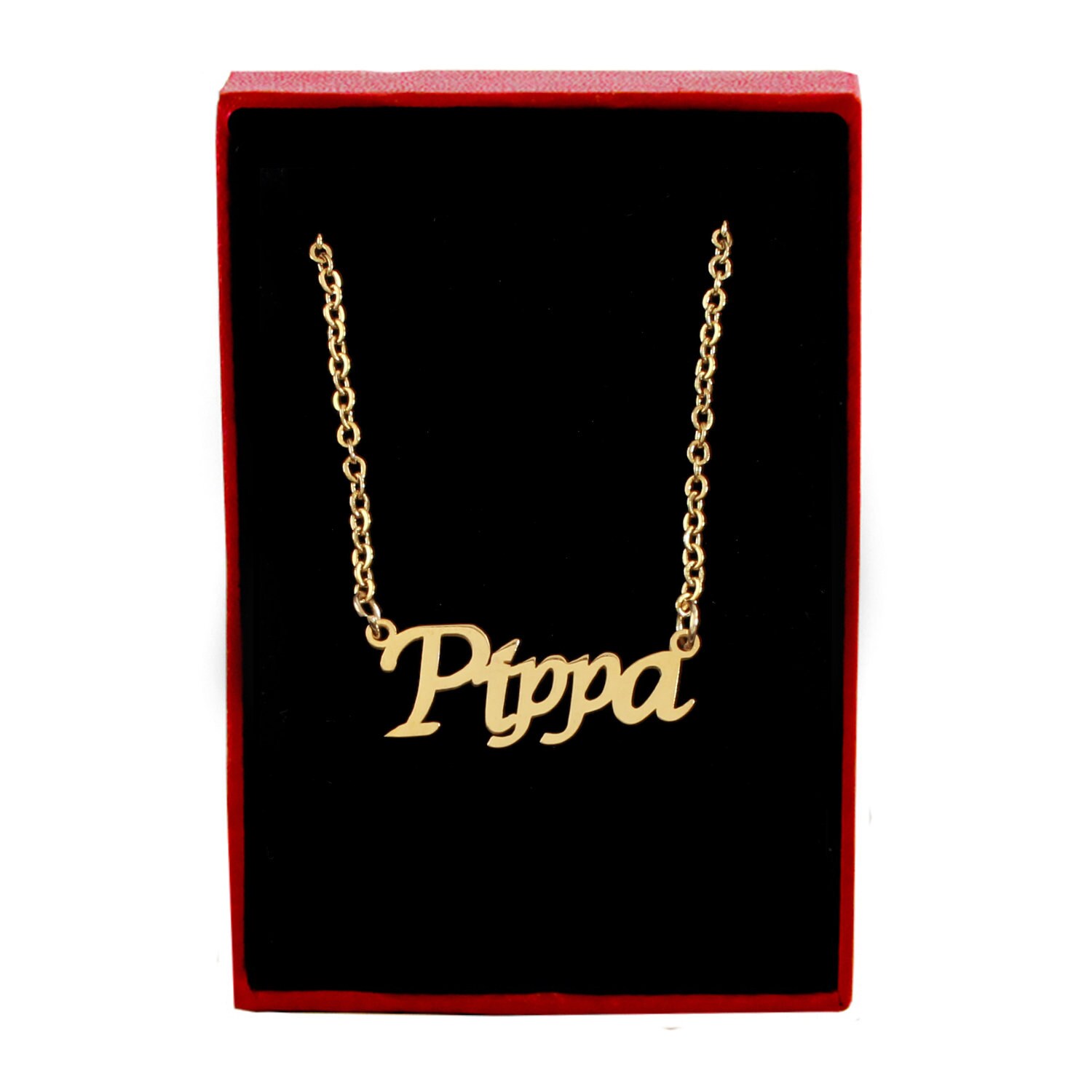 PIPPA Name Necklace Rose Gold/gold/silver Tone Free Gift Etsy