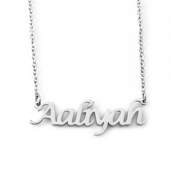 Aaliyah name shop necklace