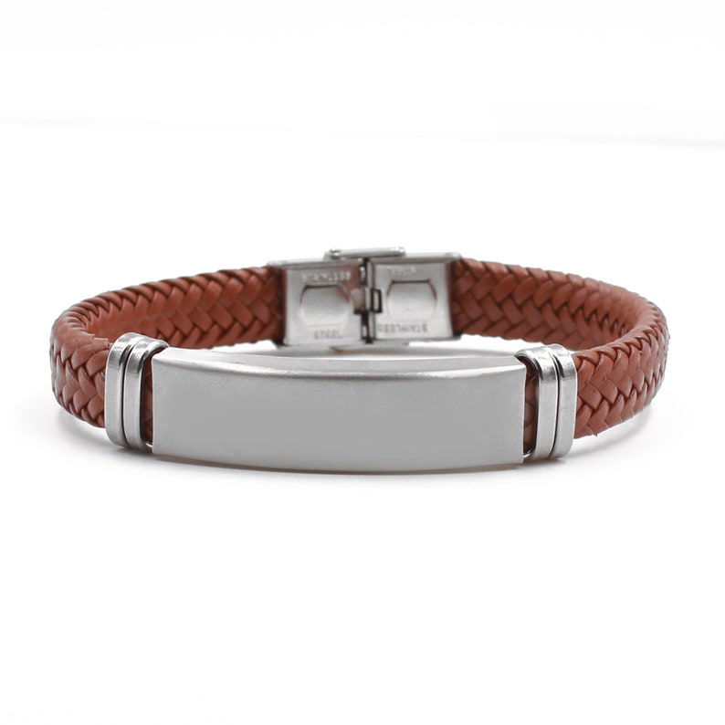 Men's Bracelet Personalised Mens Leather Bracelet Men's Leather