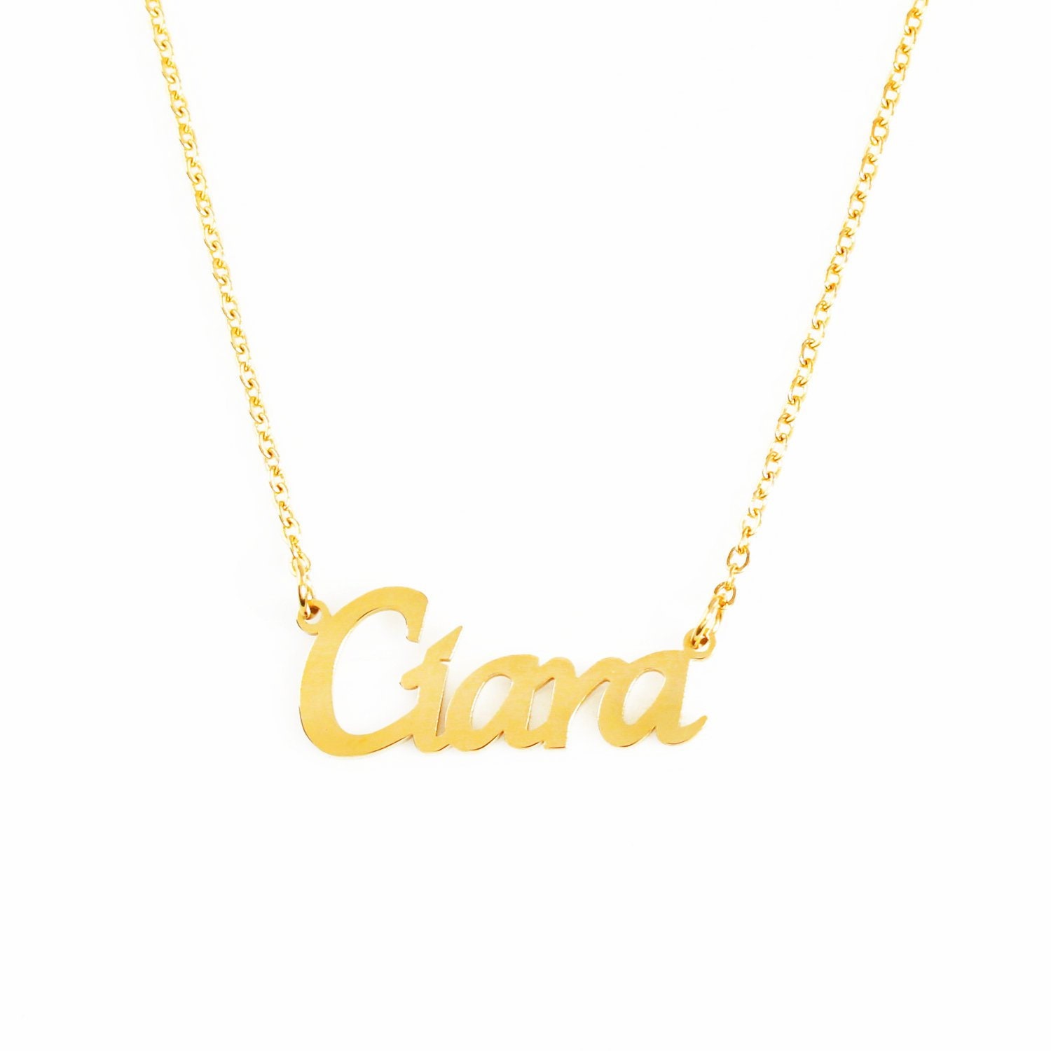 CIARA Personalized Name Necklace 18ct Rose Gold/gold/silver - Etsy