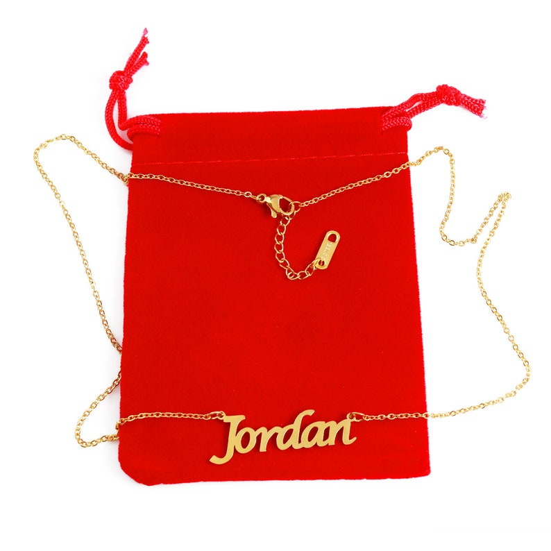 JORDAN Personalized Name Necklace 18ct Rose Etsy
