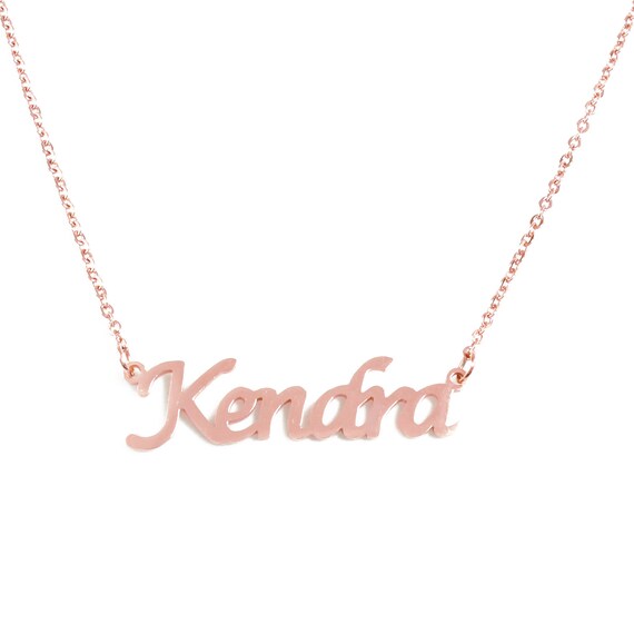 MOLLY 18ct Gold Plating Necklace With Name Bridal Bridesmaid Designer Xmas