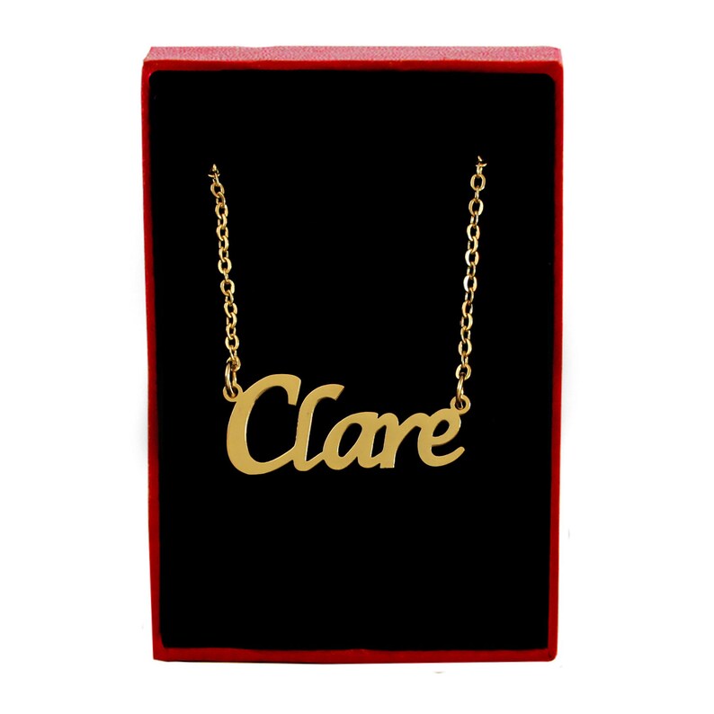 CLARE Personalized Name Necklace 18k Rose Gold/gold Etsy UK