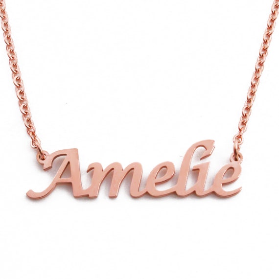 Name pendant 2024 rose gold