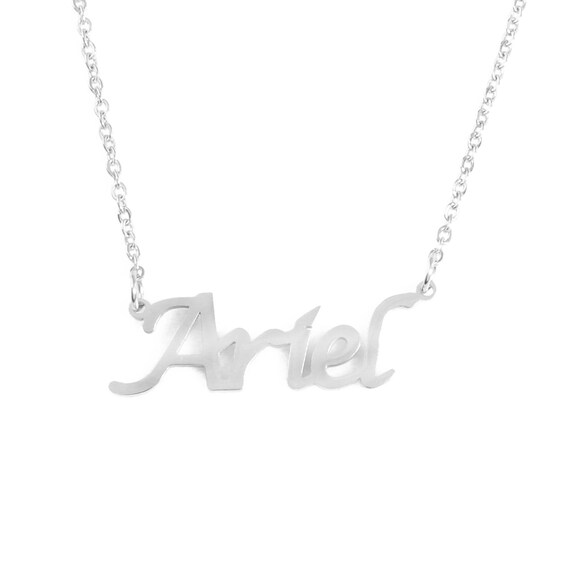 Ariel 18ct Personalised Name Necklace Rose Gold gold silver Free