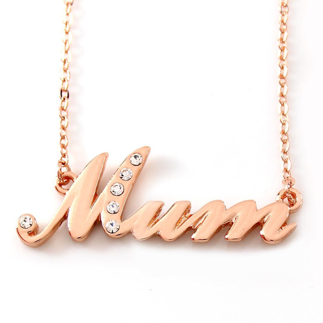 Mum Necklace-18ct Rose Gold Plated 