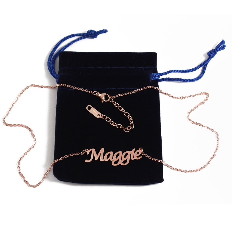MAGGIE Personalized Name Necklace 18k Rose Gold/gold Etsy