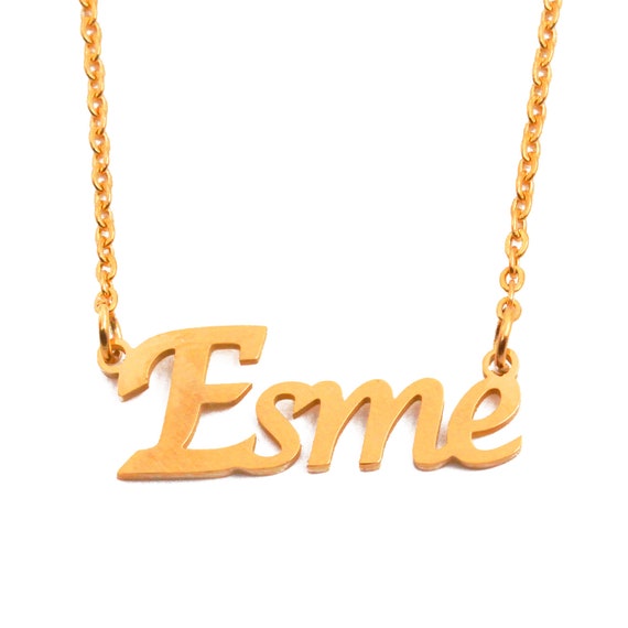 Esme Gold Name Necklace Personalized 