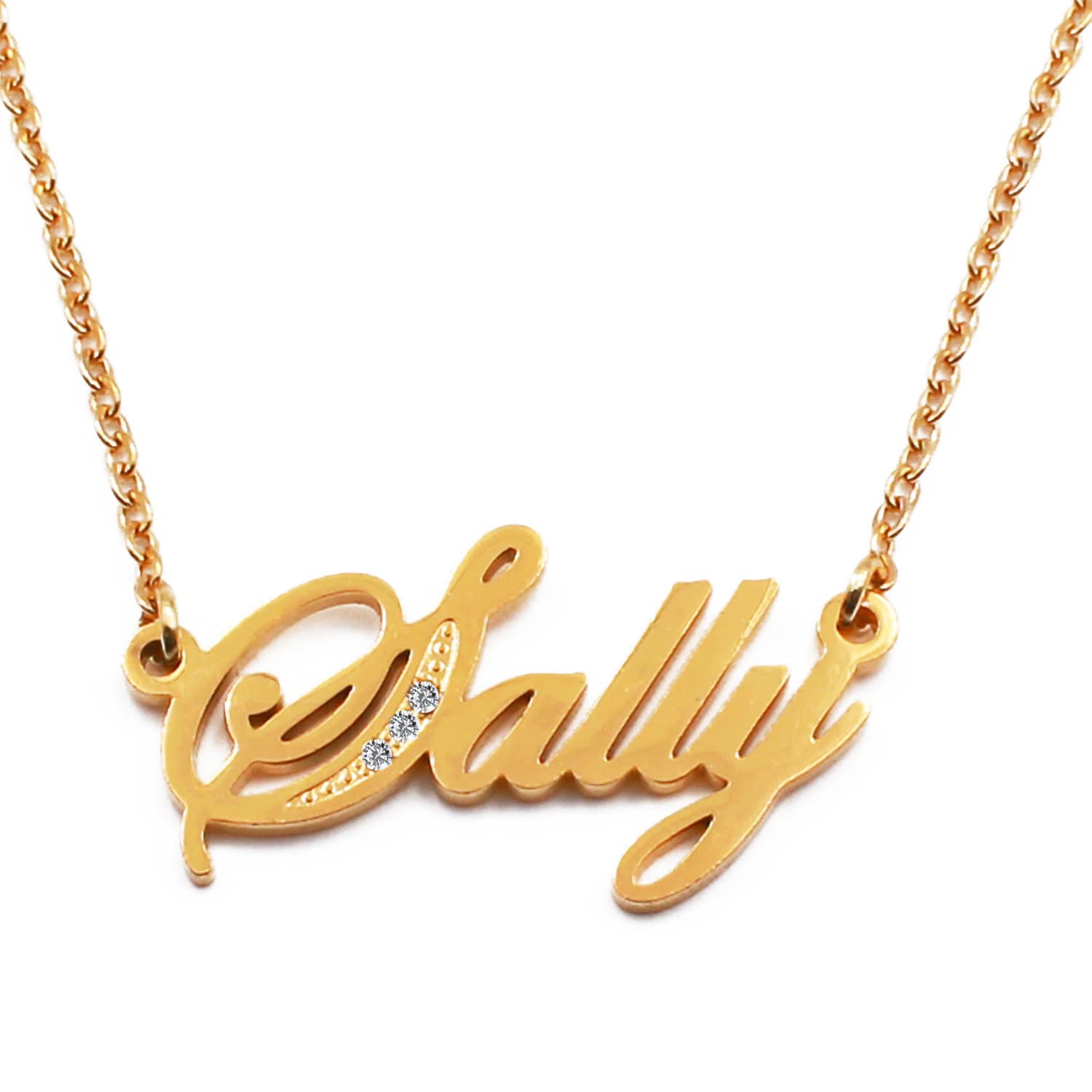 Name Necklace Sallygold Tone Incl 