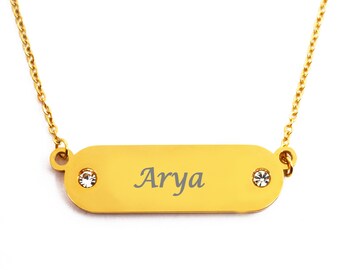 Arya Custom Name Necklace Rose Gold 