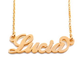 Sarabo árabe elegante equilibrado Buy Name Necklace Lucia gold Plated-rose Gold-silver Online in India - Etsy