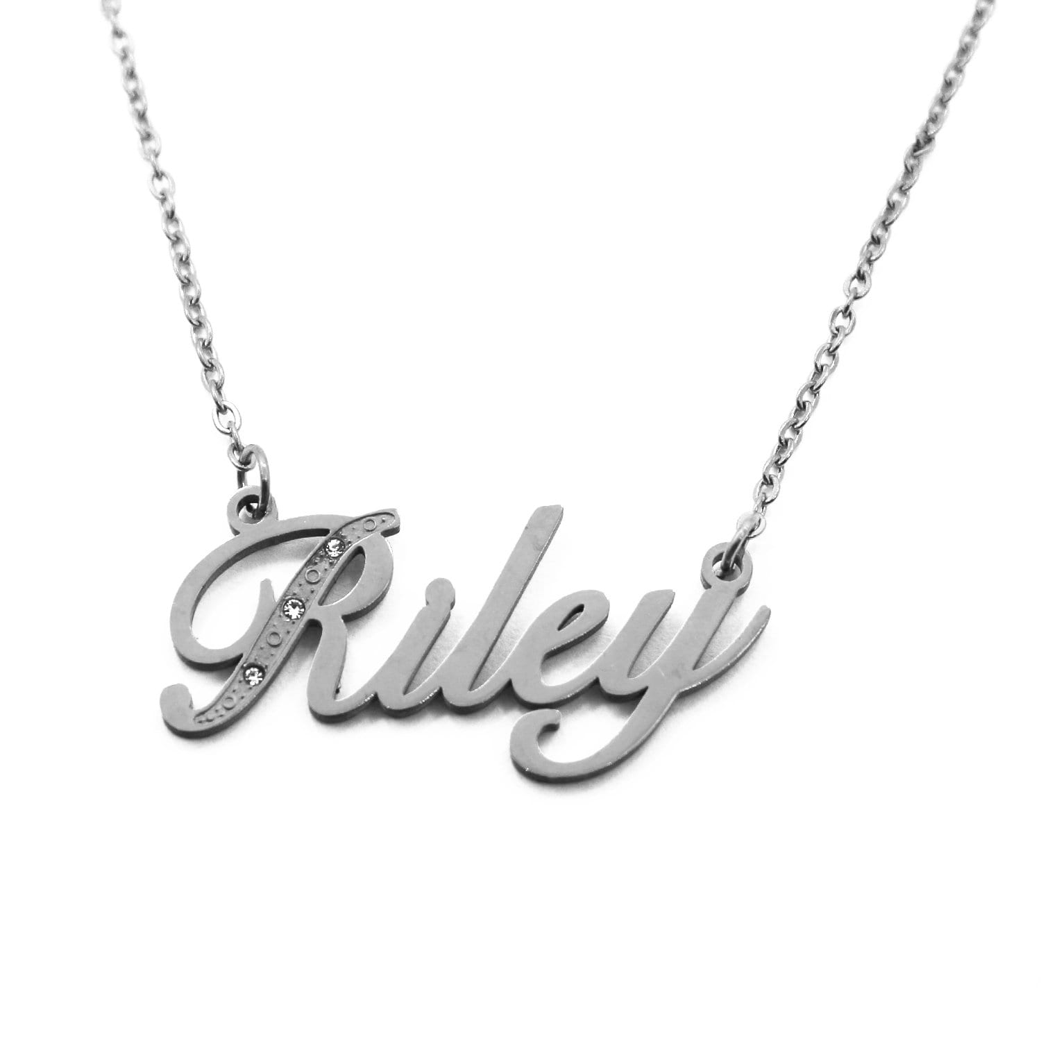 Riley Name Necklace Italic Personalized 