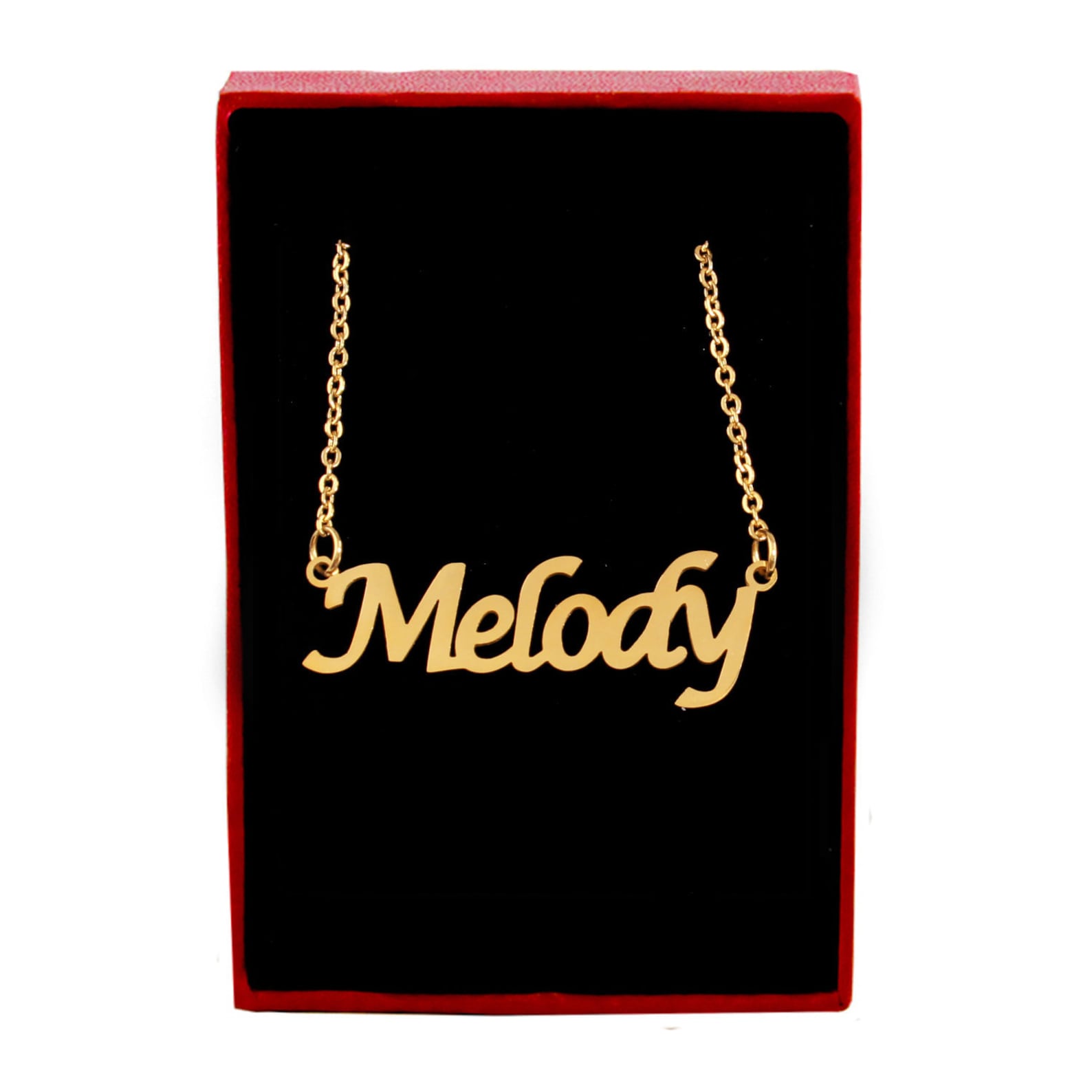 MELODY Nombre Collar Acero Inoxidable / Oro de 18ct Plateado Etsy MELODY Nombre Collar Acero Inoxidable / Oro de 18ct Plateado Etsy