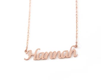 Name Necklace Hannah -Personalized Jewelry -Customized jewelry for women-Personalized name necklace-Name pendant Hannah-custom Name chain