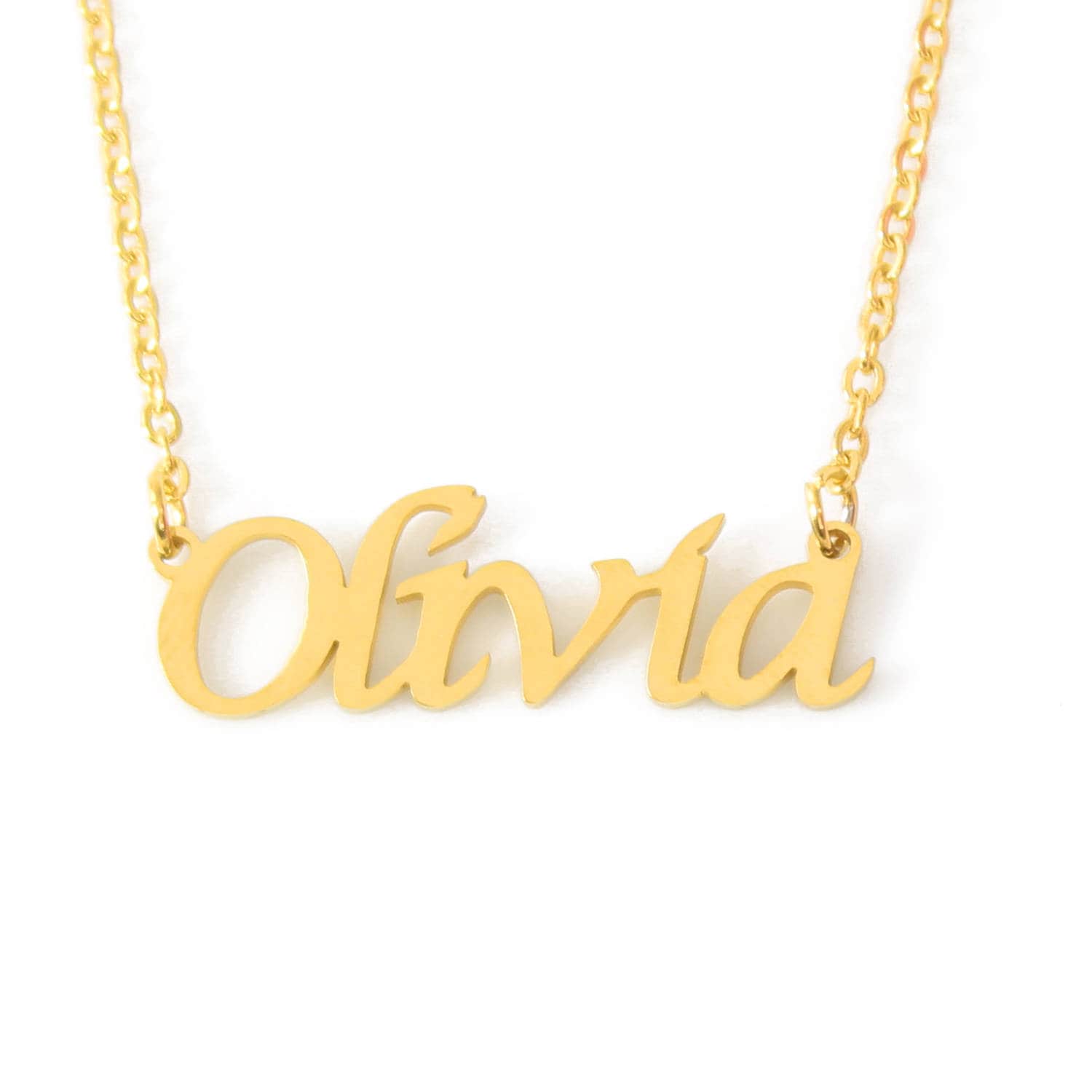 Olivia name shop necklace