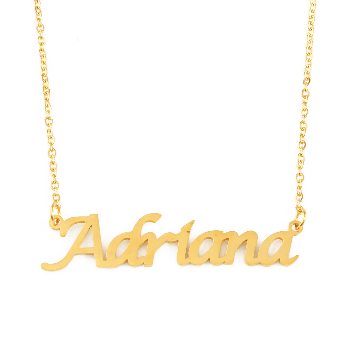 Adriana Name Necklace Personalized Rose 