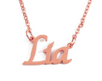 Lia Name Necklace - Etsy