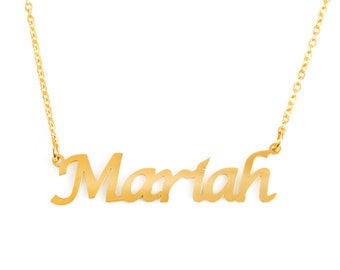 Personalized Name Necklace – 18ct Gold Plated Pendant