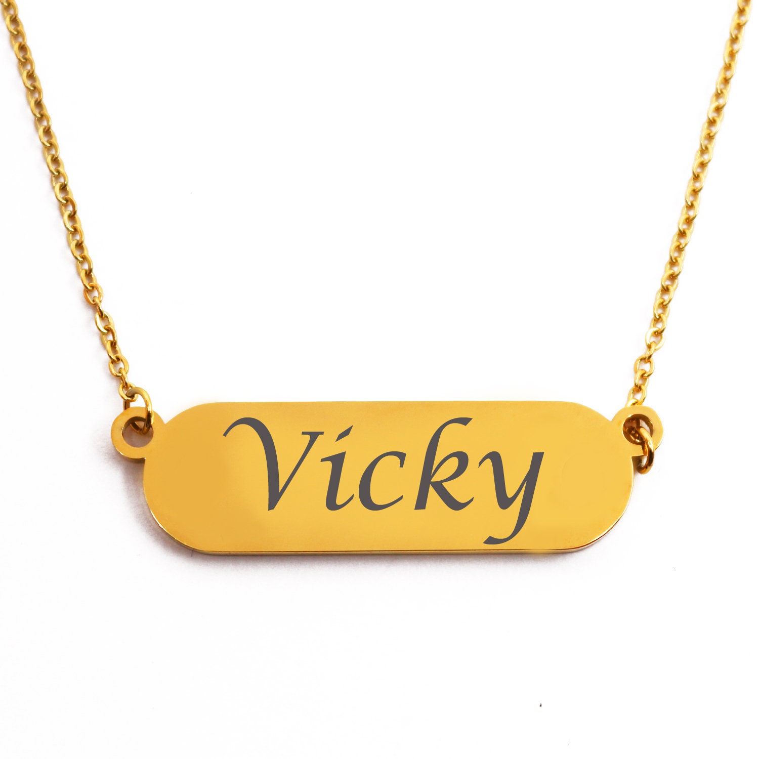 Stainless Steel Silver Gold Black Rose Gold Color Baby Name Ilka Engraved Personalized Gifts For Son Daughter Boyfriend Girlfriend Initial Customizable Pendant Necklace Dog Tags 24 Ball Chain Stainless Steel Silver Gold Black Rose Gold Color Baby Name Ilka Engraved Personalized Gifts For Son Daughter Boyfriend Girlfriend Initial Customizable Pendant Necklace Dog Tags 24 Ball Chain