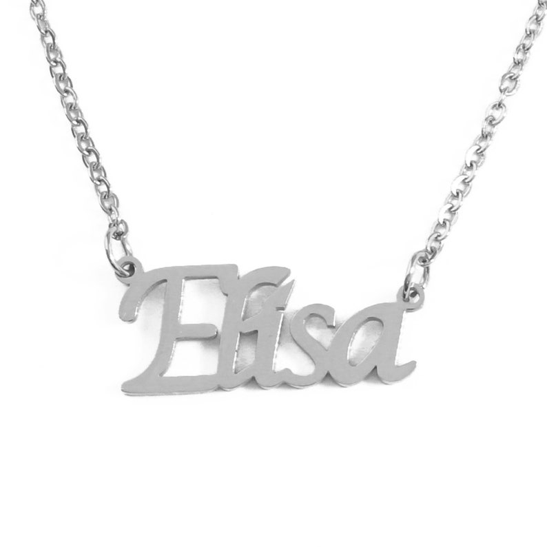 ELISA Personalized Name Necklace 18k Rose Gold/Gold Etsy