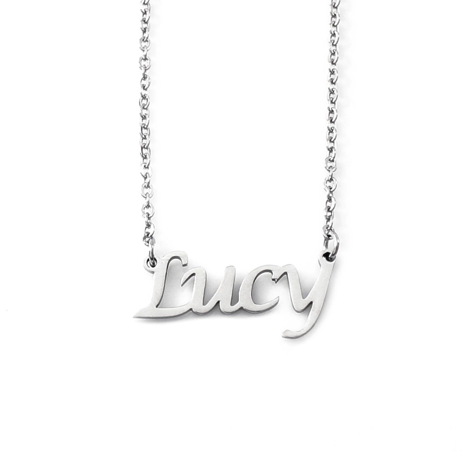 Lucy name necklace deals