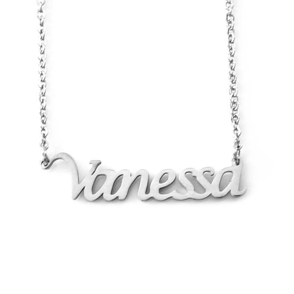 Name Necklace Vanessa-Silver tone -Personalized Jewelry-customized  necklace-Personalized name necklace-Name pendant Vanessa-Incl Gift box