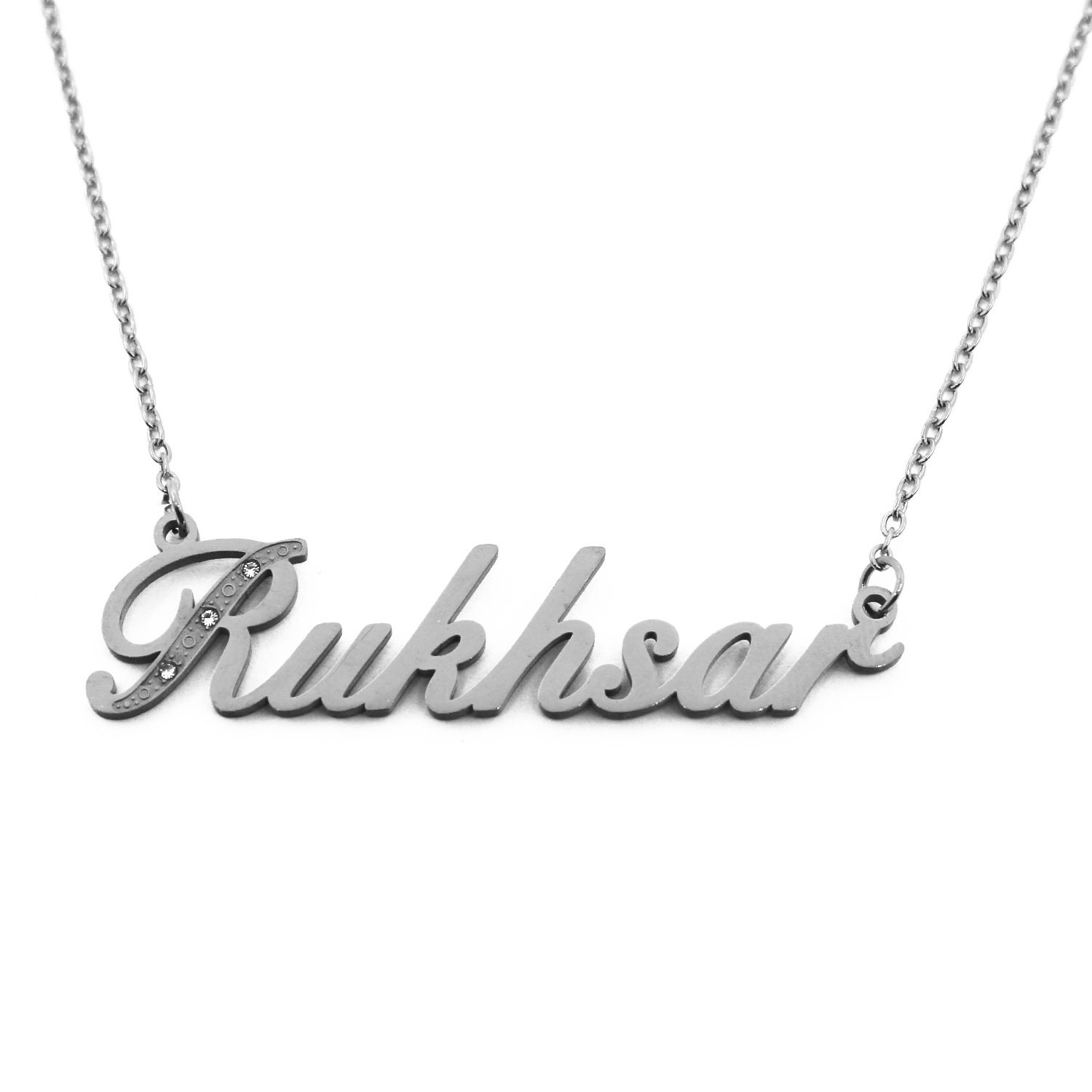 Rukhsar Name Necklace Italic 