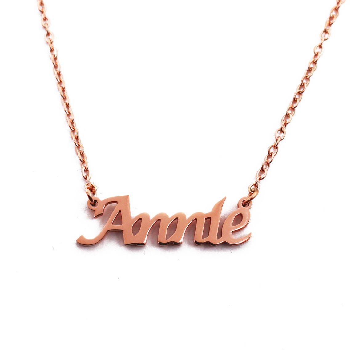 Annie Personalised Name Necklace Rose Gold/gold/silver Etsy