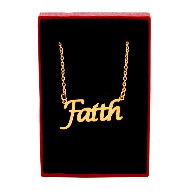FAITH Personalized Name Necklace 18ct Rose Gold/gold/silver Etsy