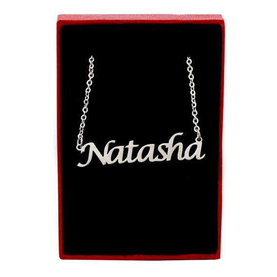 Natasha cheap name necklace
