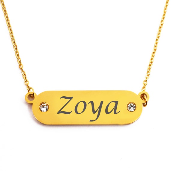 Zoya Custom Name Necklace Rose Gold 