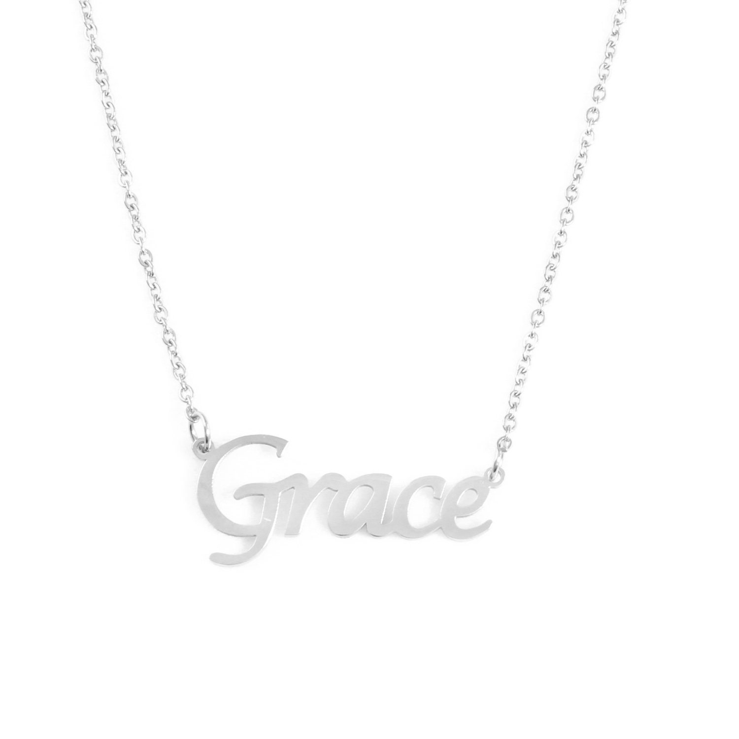 GRACE Personalized Name Necklace 18ct Rose Gold gold silver Free