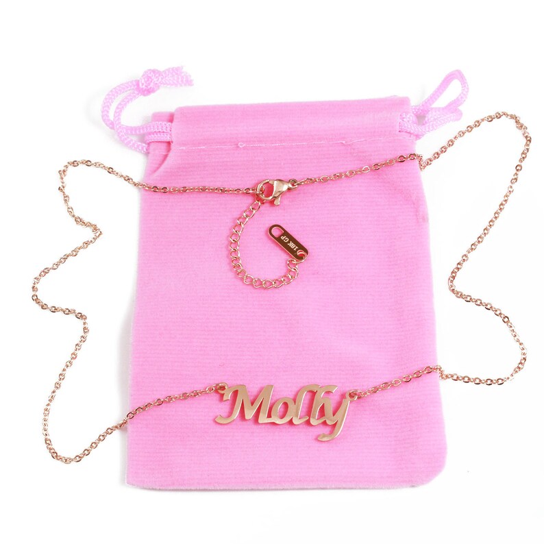 MOLLY Personalized Name Necklace rose gold necklace-Free | Etsy